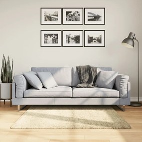 Tapete shaggy de pelo alto PAMPLONA 120x120 cm dourado