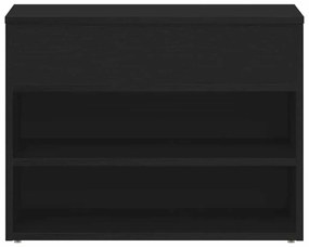Banco de Entrada vidaXL Preto Carvalho 60x30x45 cm em Madeira de Engen