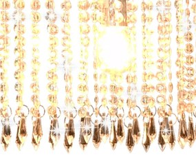 Candeeiro de teto com contas de cristal 104 cm E14 prateado