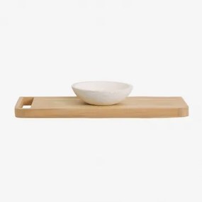 Conjunto De Móvel De Casa De Banho 110x45 Cm Suspenso Em Madeira De Teca Neill Madeira De Teca Clara & Cimento Redondo Branco Ø40 Cm Zavion - Sklum