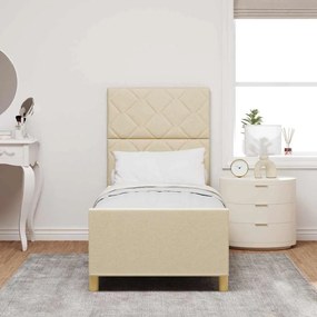 Cama vidaXL Creme 80x200 cm Tecido