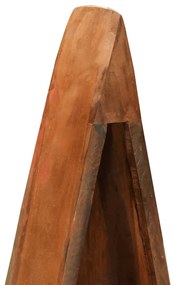 Armário em forma de barco 39x27x127cm madeira recuperada maciça