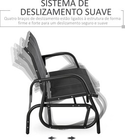 Banco de Balanço para Jardim de 3 Lugares Banco de Baloiço para Exteri
