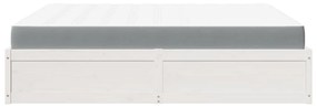 Cama com colchão 180x200 cm pinho maciço branco