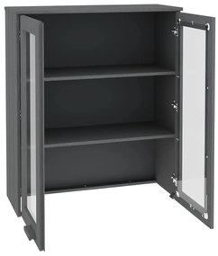 Topo p/ armário alto HAMAR 85x35x100 pinho maciço cinza-escuro