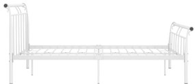 Estrutura de cama em metal 140x200 cm branco