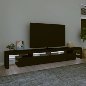 Móvel de TV Roberci com Luzes LED de 260cm - Preto - Design Moderno