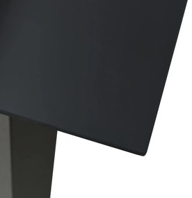 5 pcs conjunto de jantar p/ jardim corda de algodão e aço preto