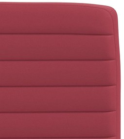 Cadeiras de jantar 4pcs couro artificial vermelho tinto