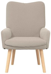 Cadeira Relaxante vidaXL Cinza Claro de Tecido parecido com Lã