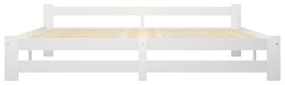 Estrutura de cama 200x200 cm pinho maciço branco