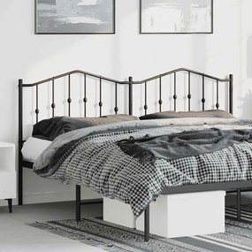 Cabeceira de cama 180 cm metal preto