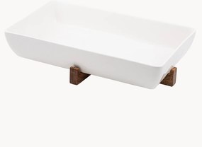 Travessa em porcelana com suporte Alto