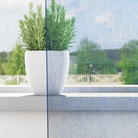 Cortinas de voile com ilhós 2 pcs azul real