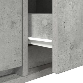 Armário para TV Cinza Concreto 100x31x25,5 cm Madeira Engenharia