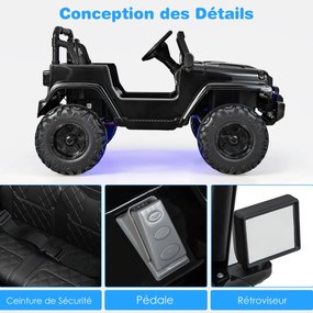 Carro elétrico 12V/7Ah para crianças, controle remoto 2.4G, 2 motores, MP3, buzina USB, velocidade máxima de 6 km/h, 3 a 8 anos, cinza