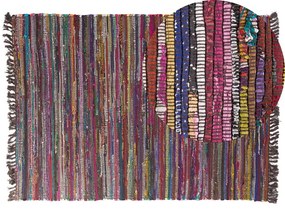 Tapete em algodão multicolor escuro 140 x 200 cm DANCA Beliani