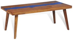 Mesa de centro em resina de teca 100x50x40 cm