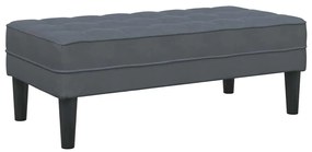 Banco Cinza Escuro 113 cm Veludo