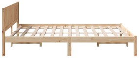 Estrutura de Cama de Madeira de Pinho 140x200 Natural