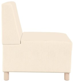 Poltrona 55 cm tecido corduroy creme