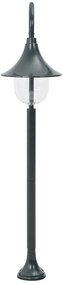 Candeeiro de pé para jardim E27 120 cm alumínio verde escuro