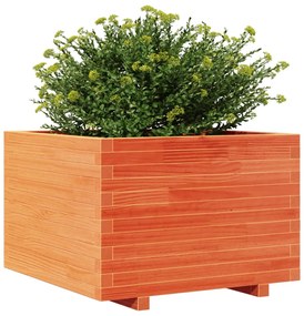 Vaso/floreira de jardim 70x70x49,5 cm pinho maciço castanho mel