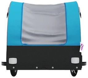 Reboque para bicicleta 45 kg ferro preto e azul
