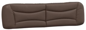 Estrutura cama c/ cabeceira 200x200cm couro artificial castanho