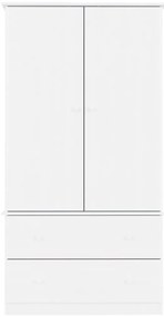 Roupeiro ALTA 90x55x170 cm madeira de pinho maciça branco