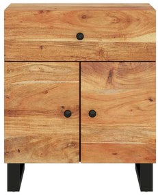 Mesa de cabeceira 50x33x60 cm acácia maciça/derivados madeira