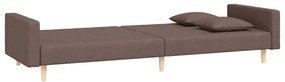 Sofá-cama 2 lugares c/ duas almofadas tecido cinza-acastanhado