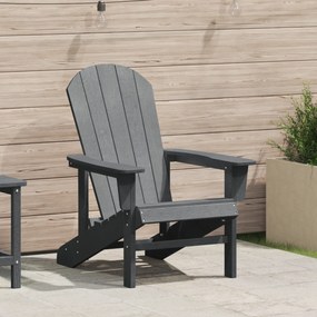 vidaXL Cadeira Adirondack Cinzento Claro 74x82x91 cm HDPE