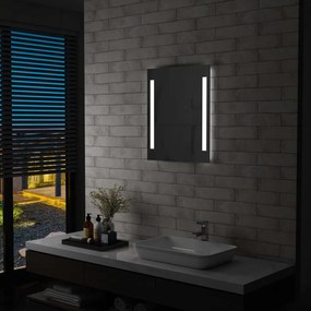 vidaXL Espelho de parede LED para casa de banho 50x60 cm