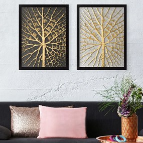 Pintura Decorativa em Moldura SET_034 – Multicolor – 34 x 44 cm (2 Peç