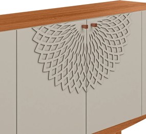 Aparador JADE com 4 Portas e Detalhe Central a Laser – 136x39,5x77,4 c