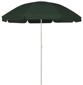 Guarda-sol de praia 240 cm verde