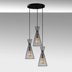 Candeeiro de Teto Teltom – Preto Antigo – 68 x 68 x 125 cm