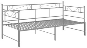 Estrutura sofá-cama de puxar 90x200 cm metal cinzento