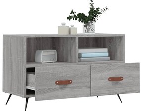 Móvel de TV 80x36x50 cm derivados de madeira cinzento sonoma