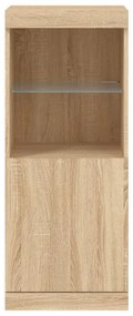 Aparador com luzes LED 41x37x100 cm carvalho sonoma