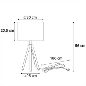 Conjunto de abajur e abajur com sombra preta - Pip Moderno