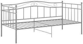 Sofá-cama 90x200 cm metal cinzento