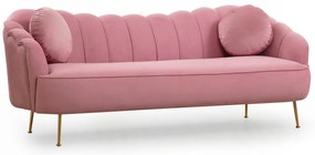 Sofá de 3 Lugares Istiridye – Rosa Pó – 215x90x80 cm