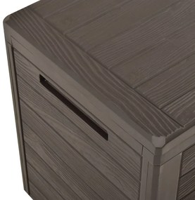 Caixa de arrumação para jardim 116x44x55 cm castanho