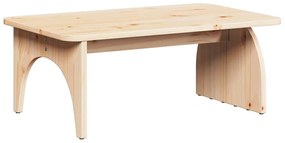 Mesa de centro Natural 80 x 50 x 31 cm Madeira de pinho maciça