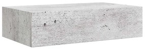 Prateleiras parede + gavetas 2 pcs MDF 40x23,5x10 cm cinza cim.