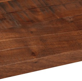 Tampo de mesa retangular 110x50x2,5cm madeira recuperada maciça