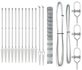 Cerca de Campo 1,5 x 50 m Aço Galvanizado