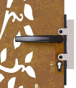 Portão de jardim 85x125 cm aço corten design árvore